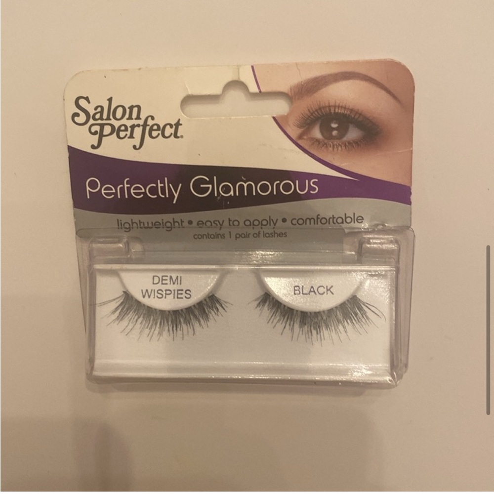 Salon Perfect NWT Perfectly Glamorous Demi Wispies False Lashes Black New Sealed - Picture 4 of 8